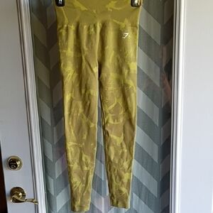 Gymshark Camouflage Leggings - Olive Green